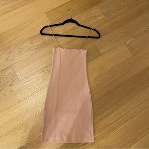 ZARA Short ribbed dress - beige size Small